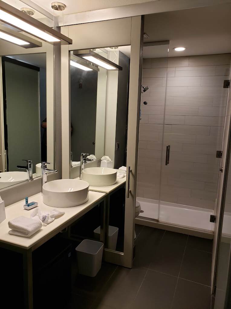 A loft bathroom