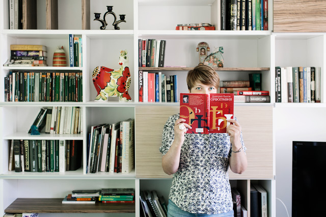 slanted book display  Midcentury house, Home library design, Home libraries