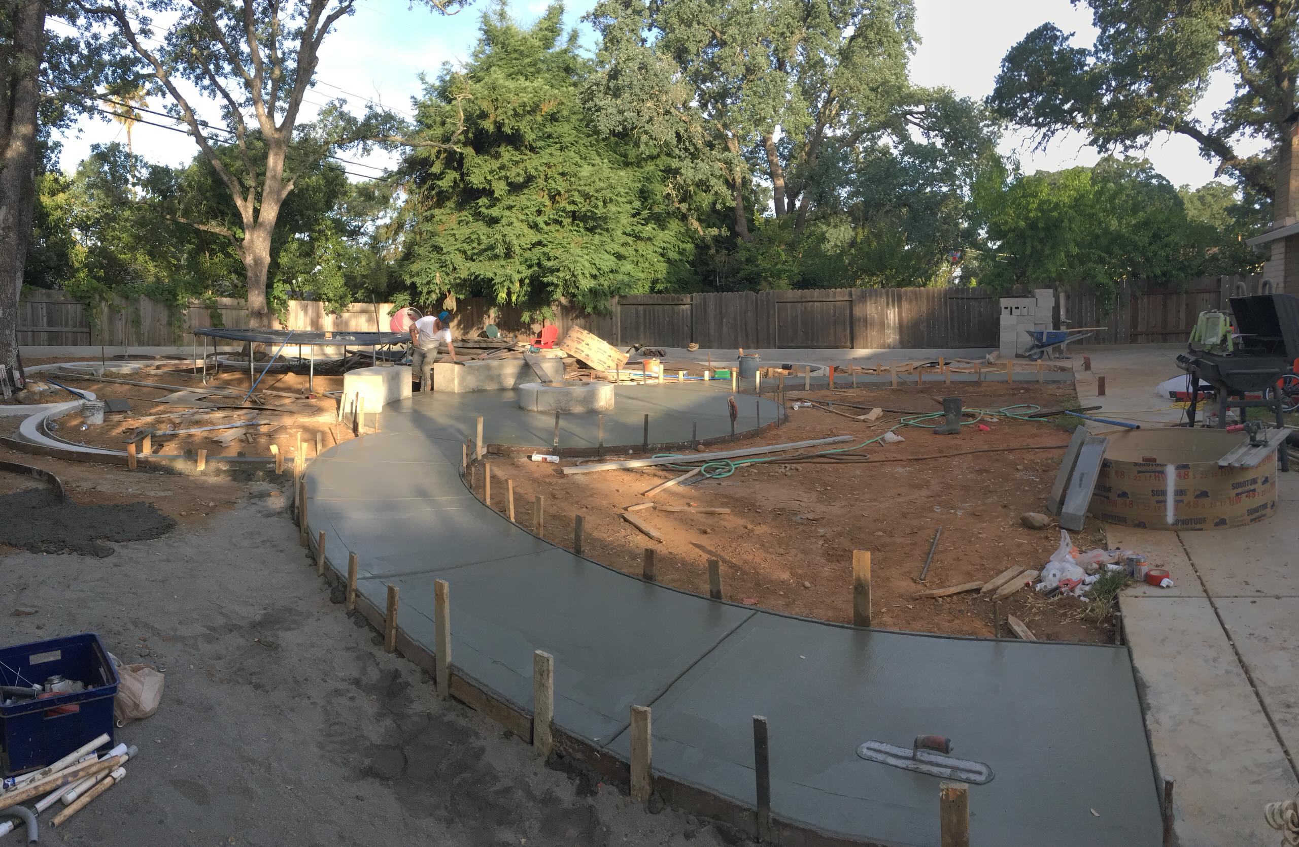 The Zimmerman's Backyard up Grade