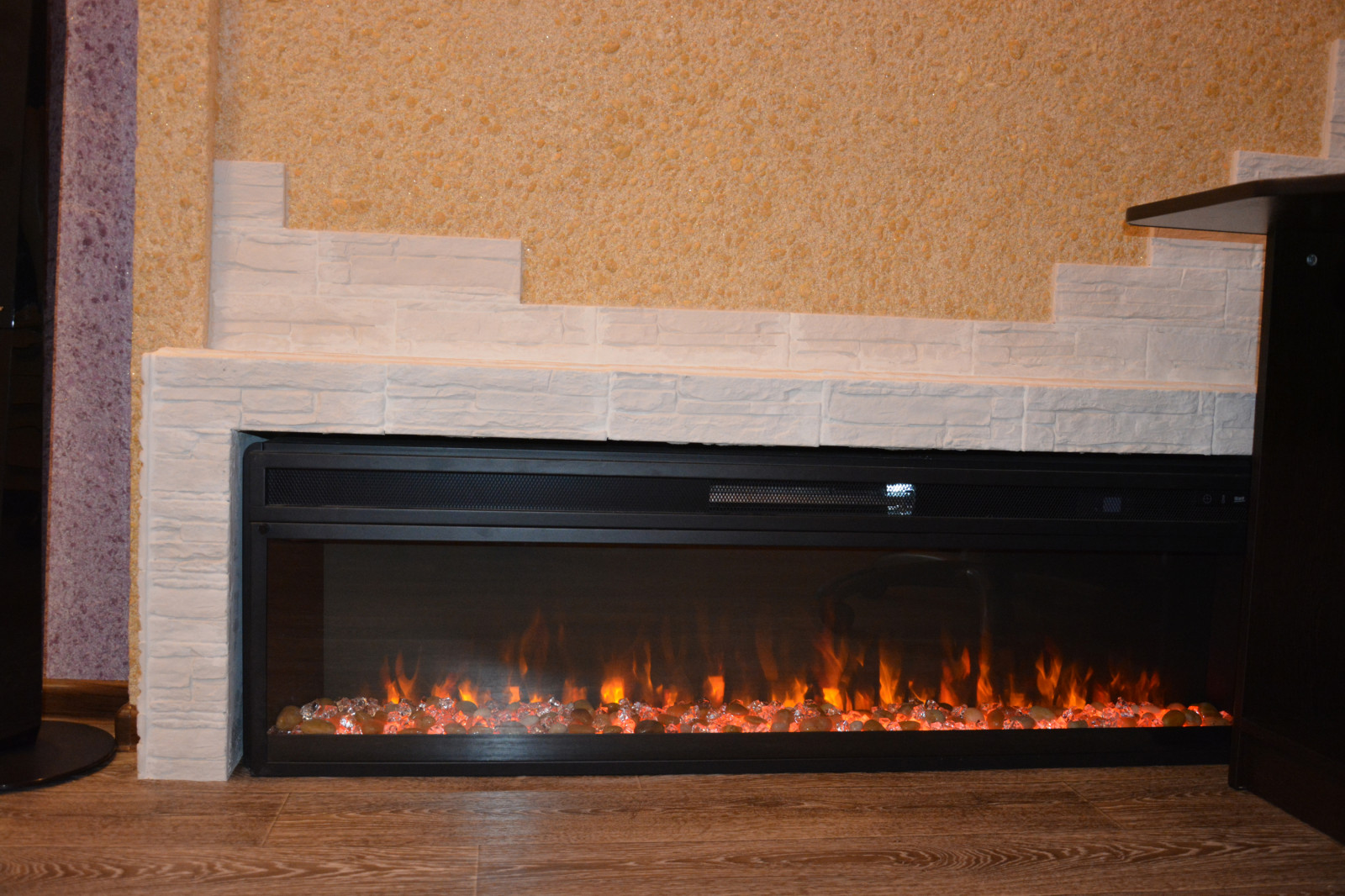 Отделка жидкими обоями - "до и после"