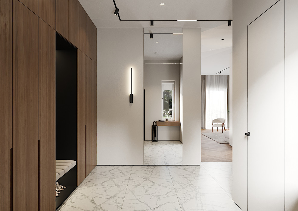 Дом с мансардой в современном стиле