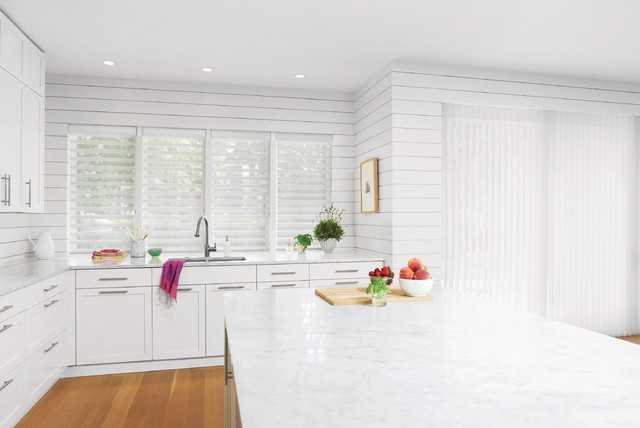 Shades of White (Blinds & Shutters, too!) contemporary-kitchen