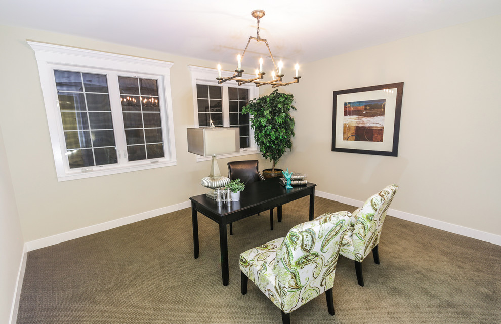 Inspiration for a transitional home office remodel in Phoenix