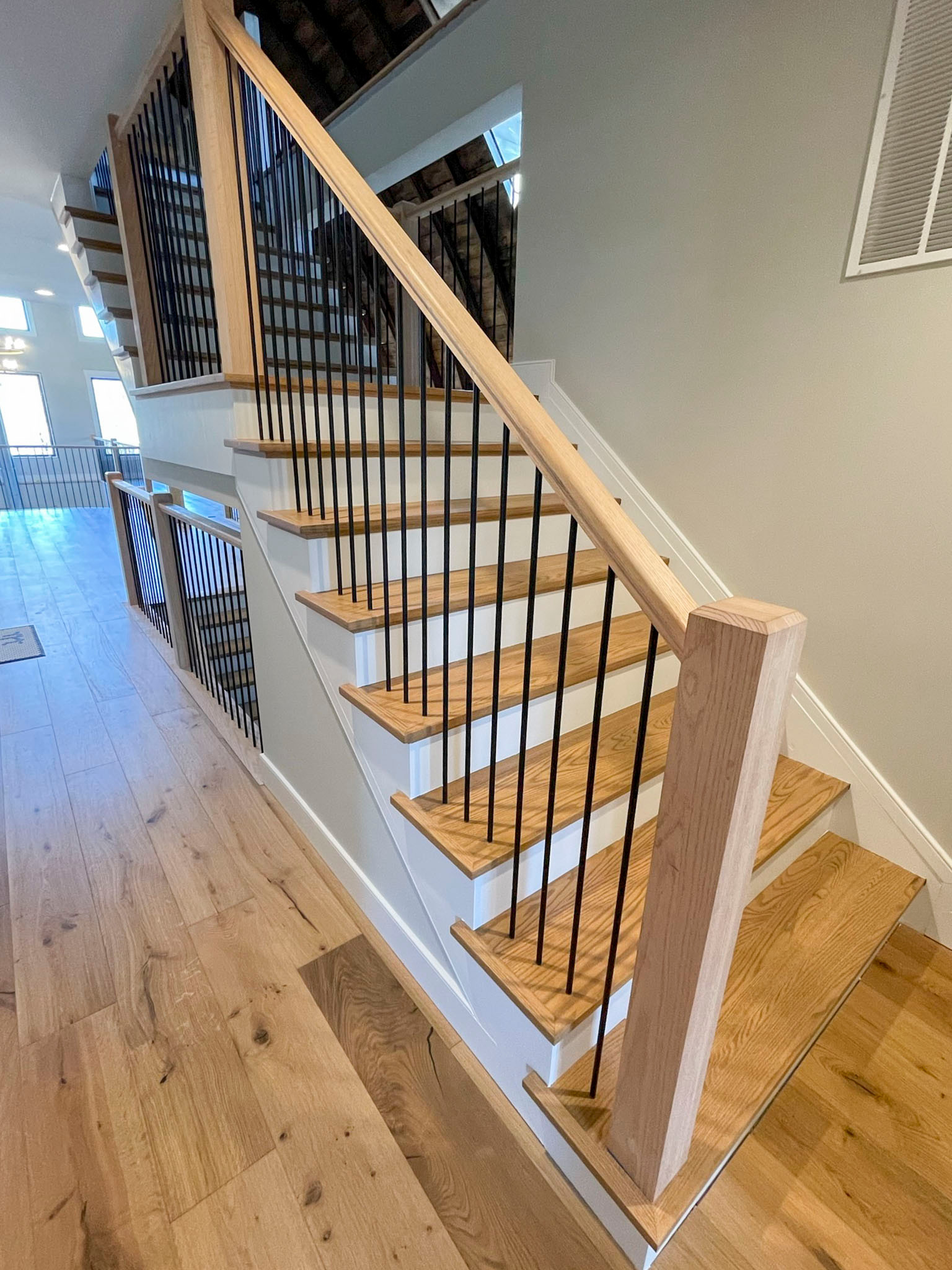 102_Straight-Freestanding Stairs/Landing in Barn Style Home, Leesburg VA 20175