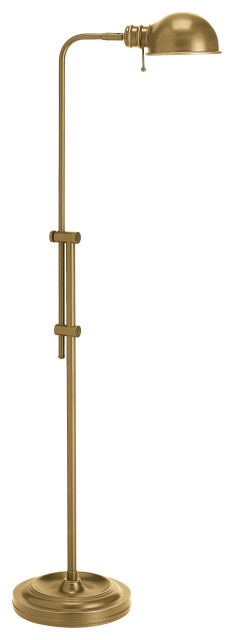Dainolite DM1958F Fedora 52" Tall Floor Lamp - Aged Brass