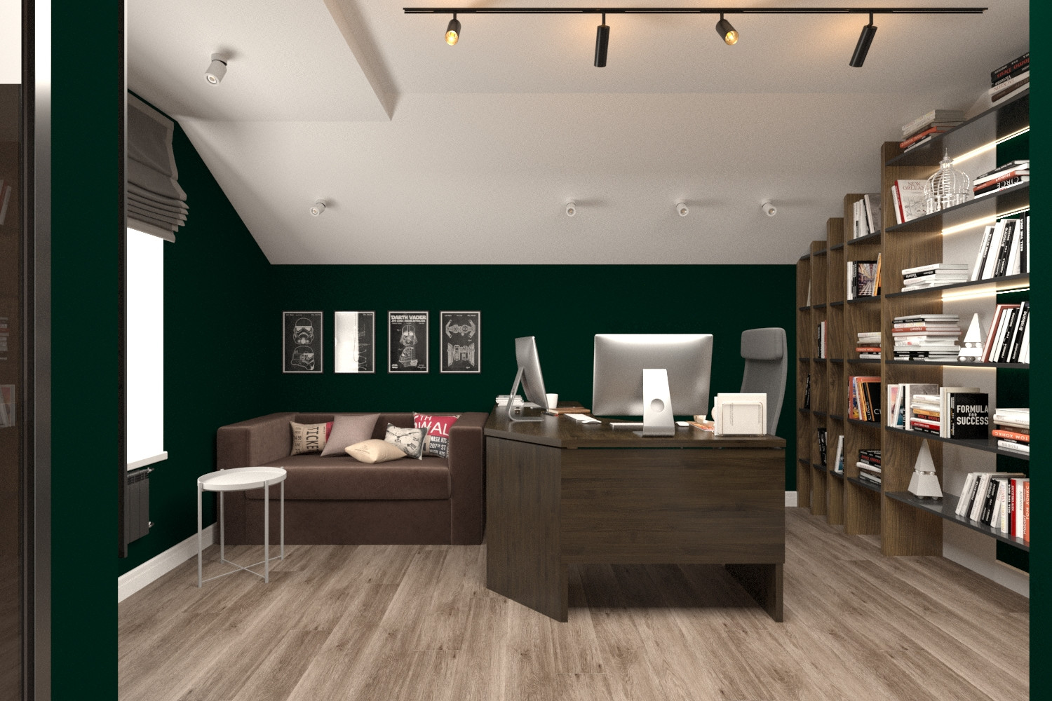 Яркий интерьер таунхауса