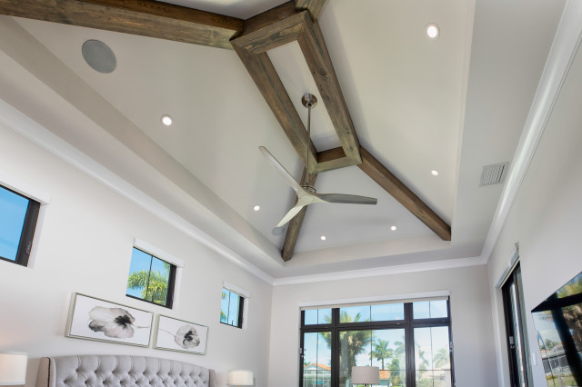 Master Suite Stained Decorative Beams transitional-bedroom