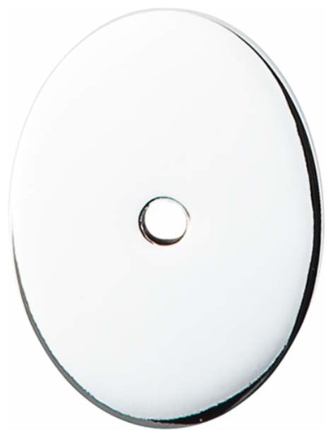 Large Oval Backplate 1 3/4" - Polished Chrome