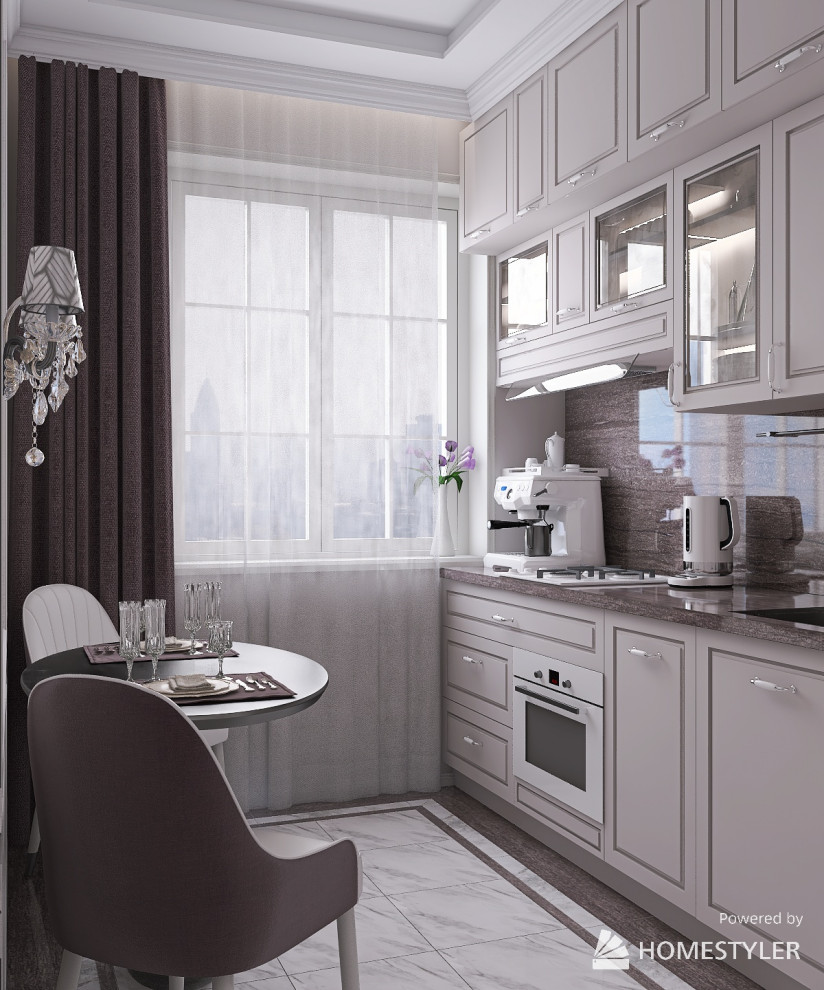 Проект в стиле "Неоклассика". Трехкомнатная квартира 63 кв.м