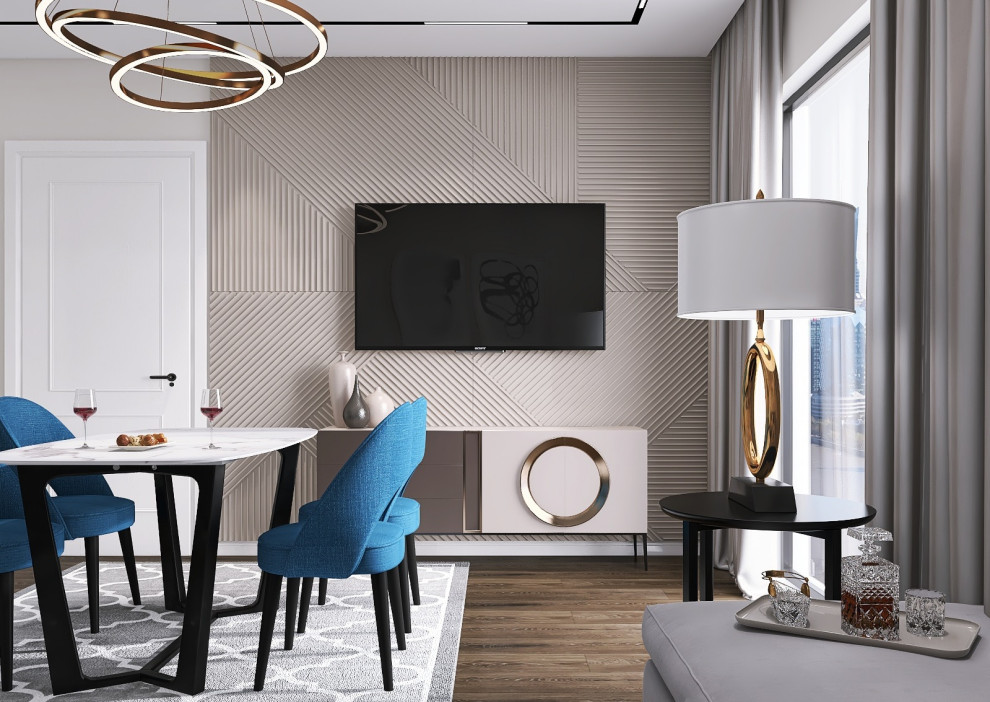 КУХНЯ-ГОСТИНАЯ В ГОРОДСКОЙ КВАРТИРЕ