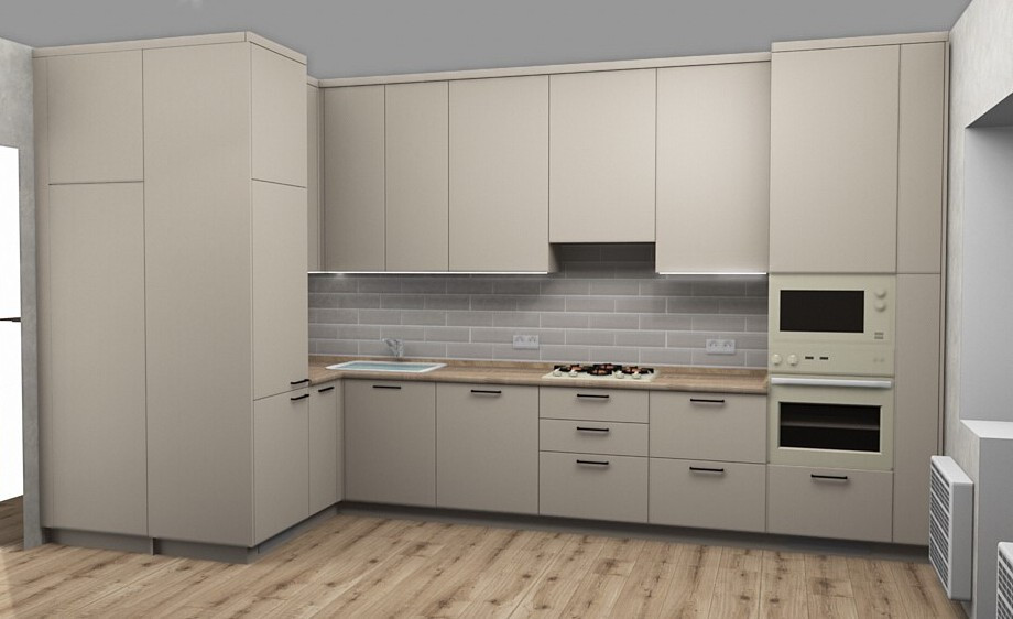 Эскиз угловой кухни