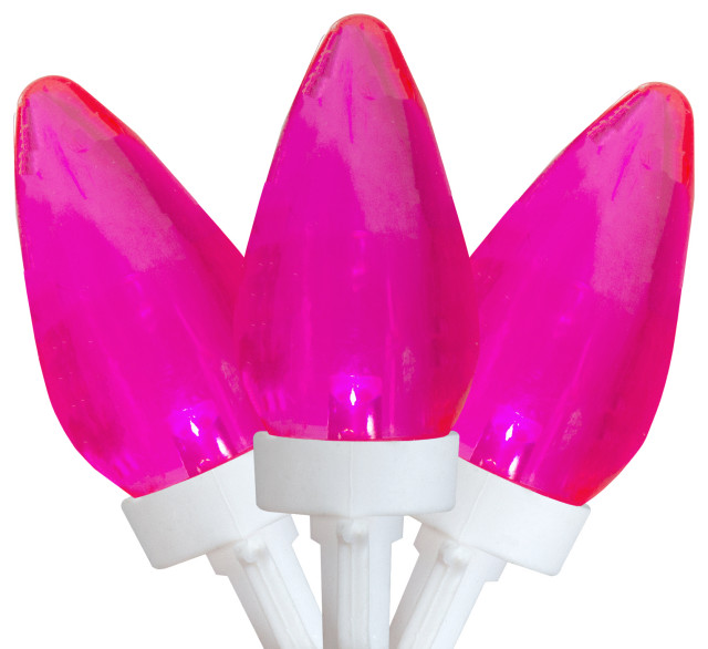 25 Count LED C7 Christmas Lights 16 ft Wire Modern Holiday Lighting