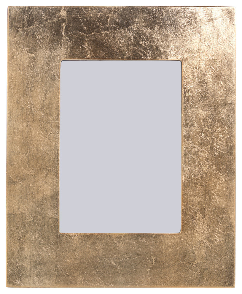 5" x 7" Photo Frame, Gold Finish With Leaf Design Contemporary