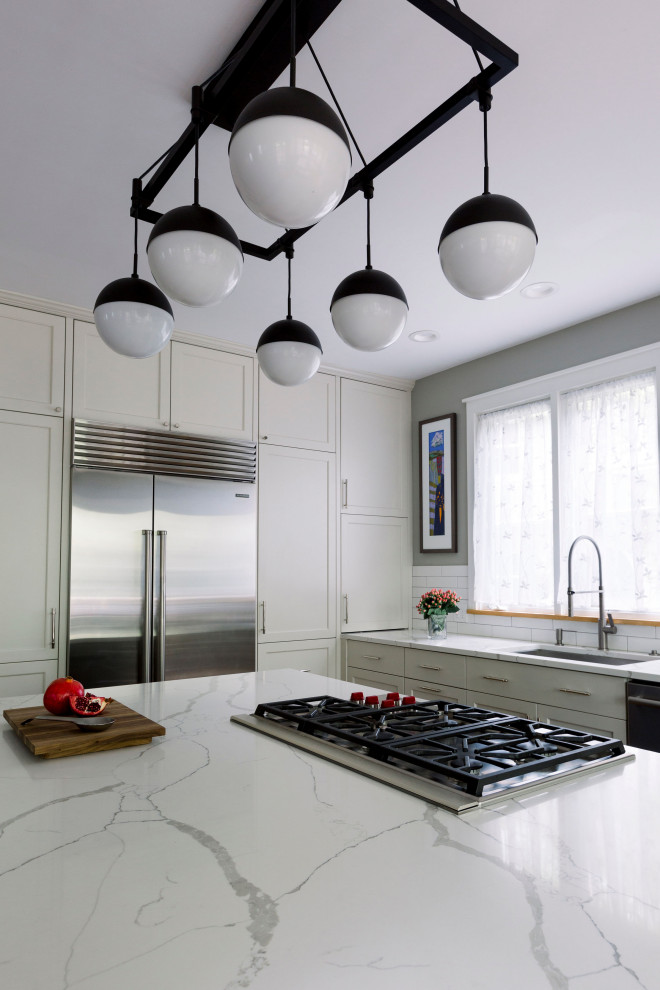 Transitional kitchen photo in Chicago