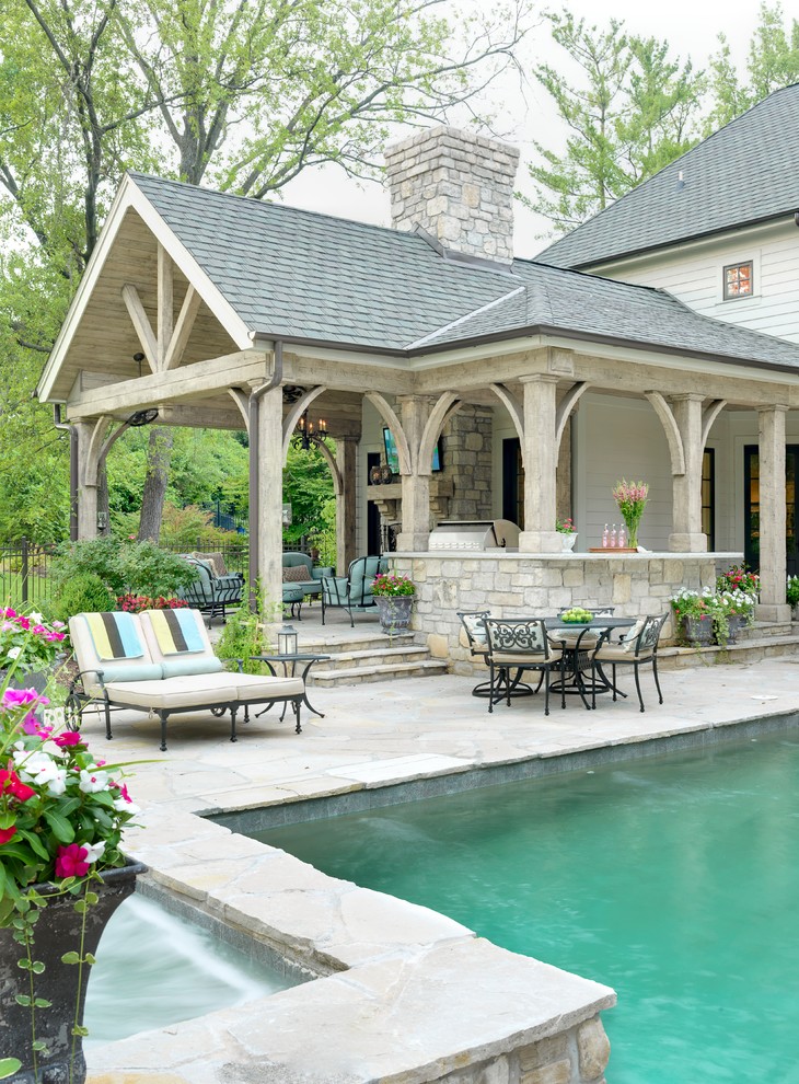 This is an example of a traditional patio in St Louis.