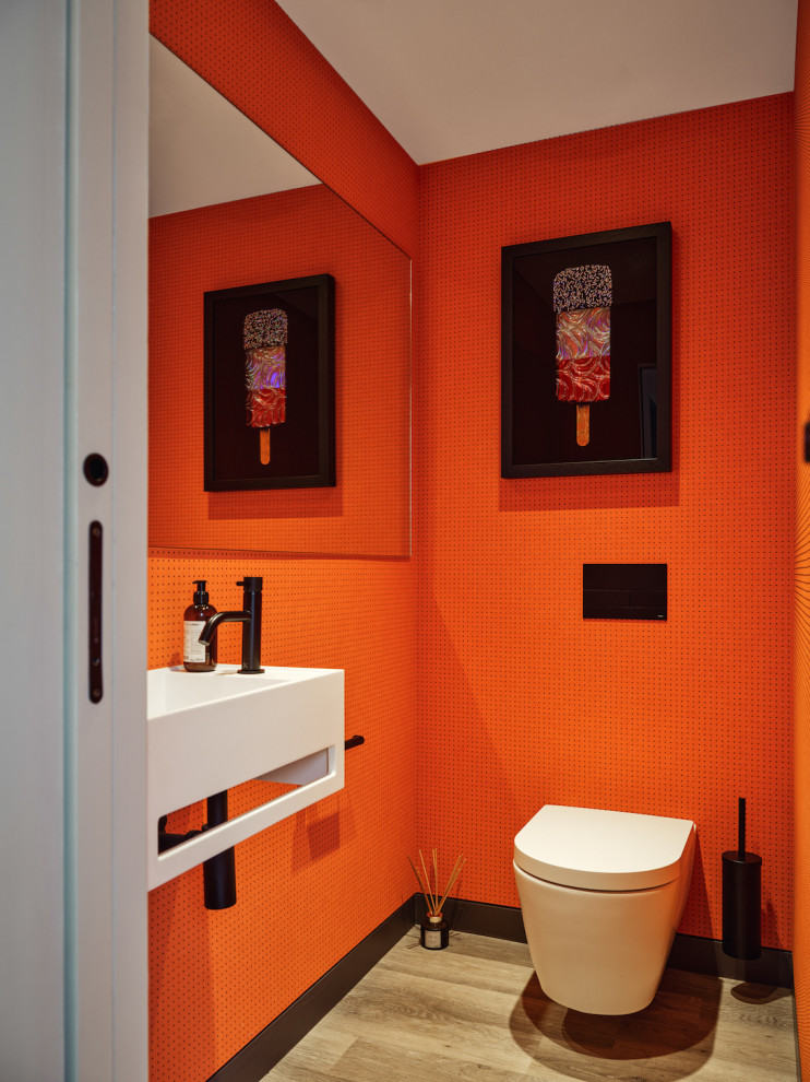 Inspiration for a contemporary cloakroom in London.