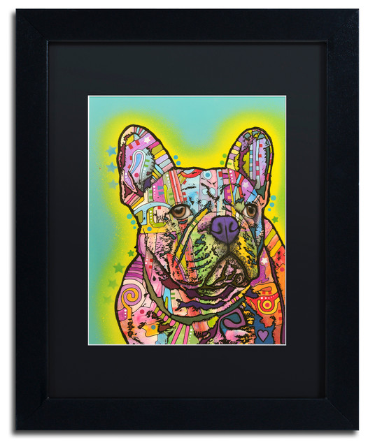 Dean Russo French Bulldog Iii Framed Art 11x14 Wood Frame White Dean Russo French Bulldog Iii Framed Art 11x14 Wood Frame White Mat Traditional Fine Prints By Trademark Global