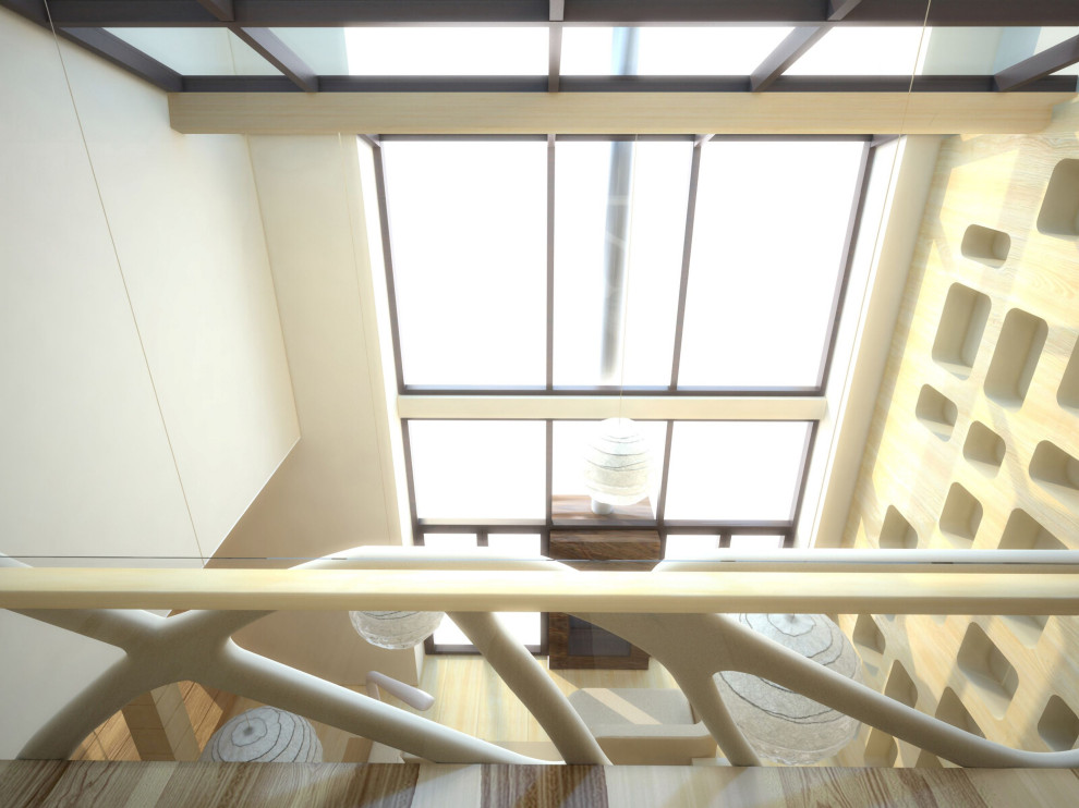 House in a pine forest - the 3D view