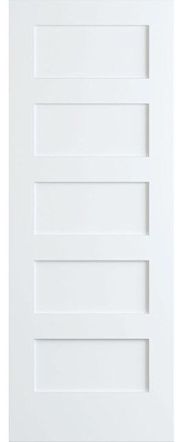 5 Panel Shaker Passage Door Primed 28 X80 X1 375