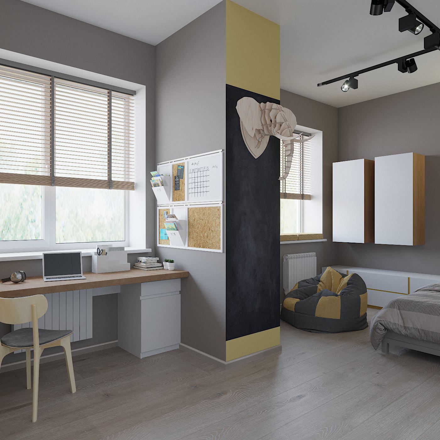 Современная гостинная с Камином