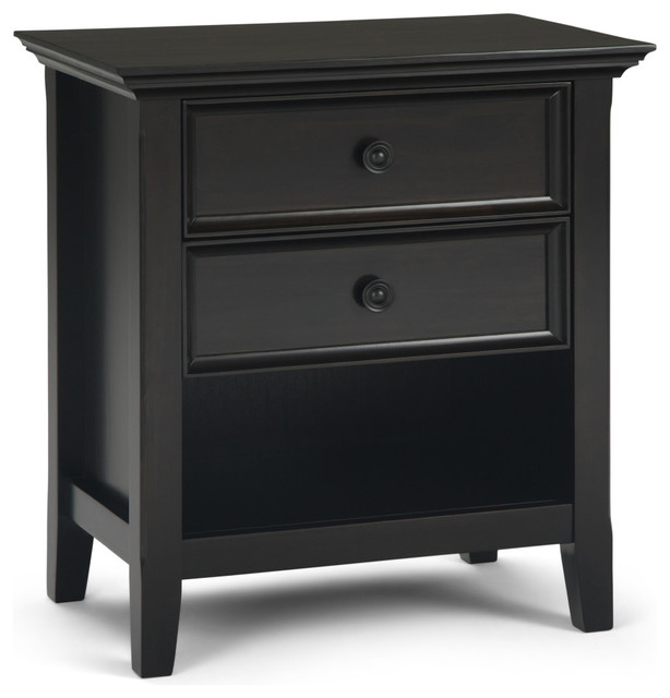 Amherst Solid Wood Bedside Table Traditional Nightstands And
