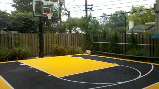 Outdoor Half Court Basketball - Traditional - Landscape ...