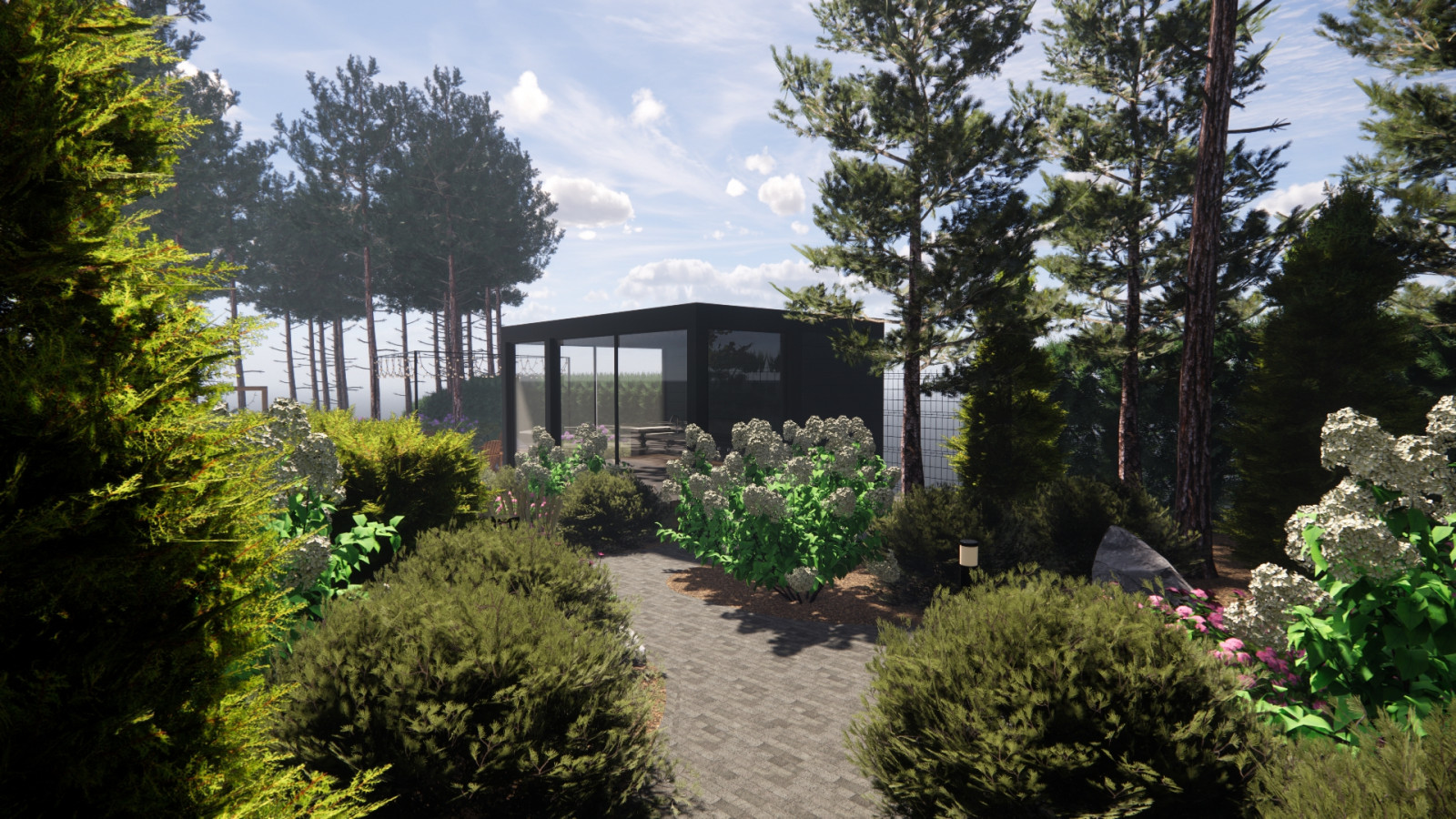 Вид на беседку