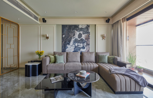 Living area contemporain-salon