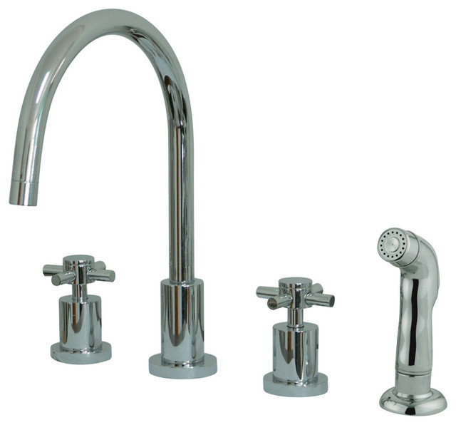 Kingston Brass Concord Widespread Kitchen Faucet Polished Chrome