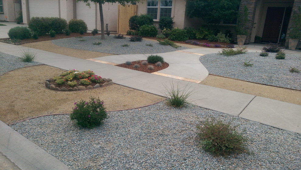 Artful GravelScape in Northern California Southwestern Landscape
