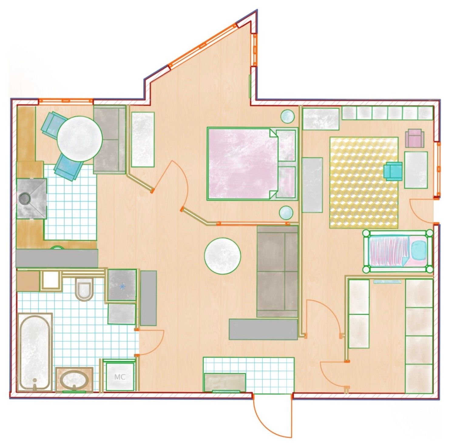 Квартира с видом на корабли