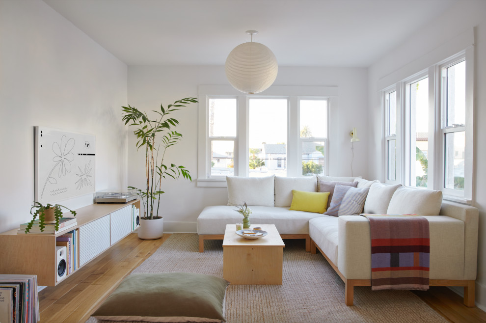 Photo of a scandinavian living room in Los Angeles.