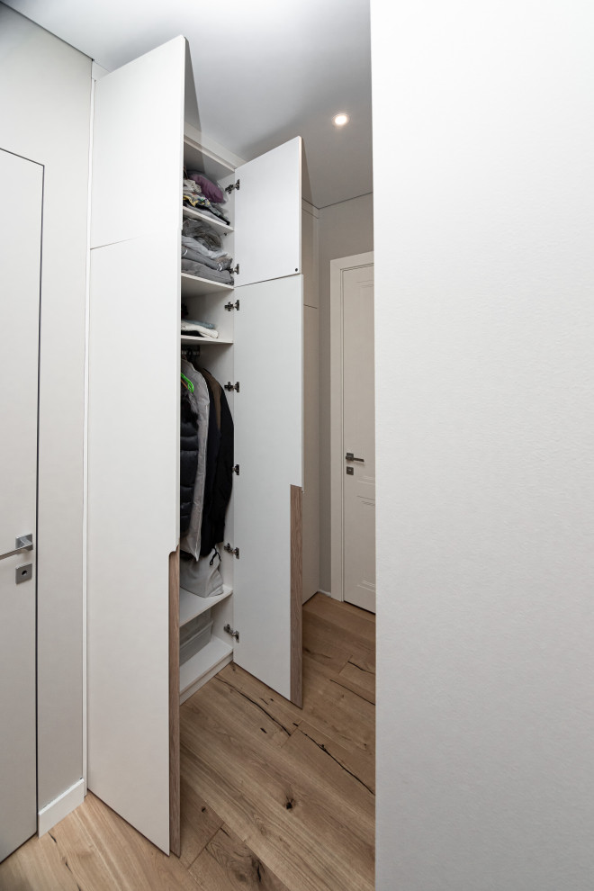 Гардероб и шкаф в прихожую в минималистичном стиле