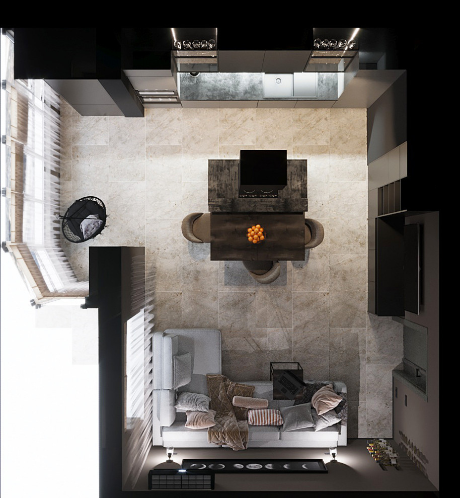 Кухня-гостиная в ЖК Достояние