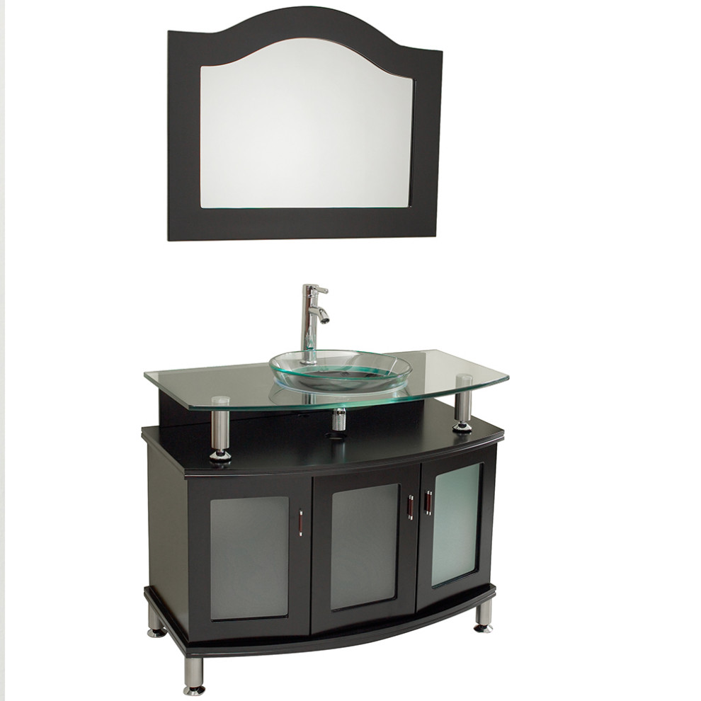 Fresca Contento 40 Espresso Modern Bathroom Vanity With Mirror Contemporary Bathroom Vanities And Sink Consoles By Home Reno Usa Inc