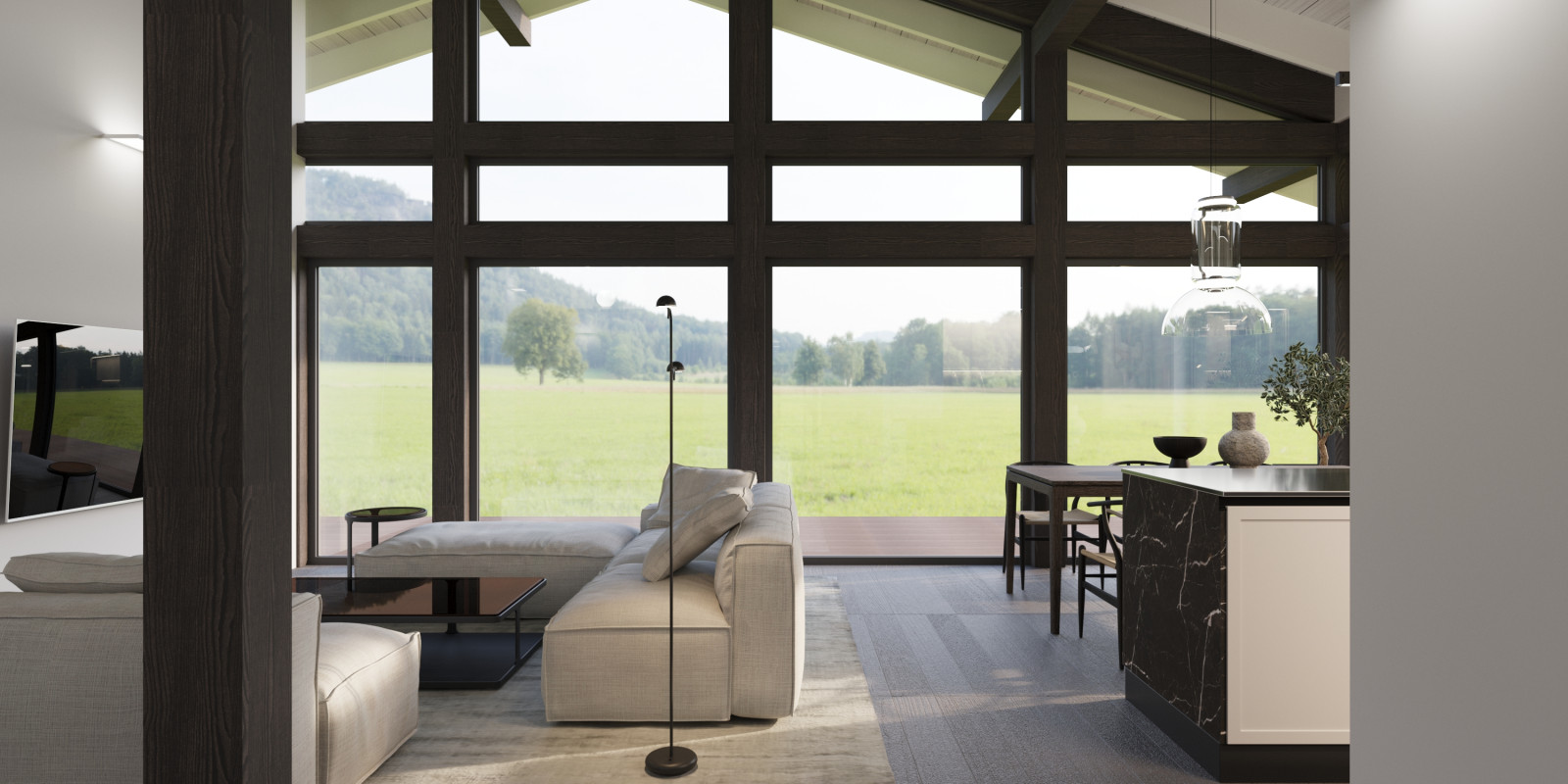 Дом-фахверк, юго-запад Подмосковья, 100 кв.м.