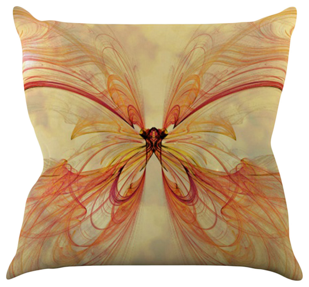 Alison Coxon "Papillon" Throw Pillow, 26"x26"