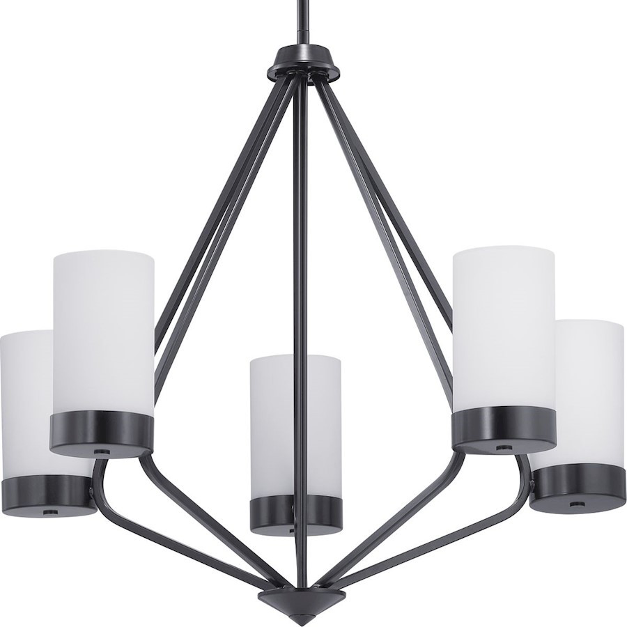 Progress Lighting Elevate 5-Light Chandelier, Etched White /Black, P400022-031
