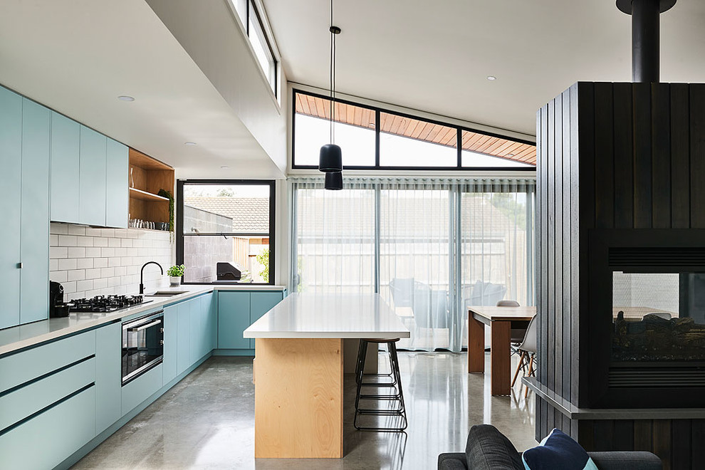Photo of a beach style kitchen in Geelong.