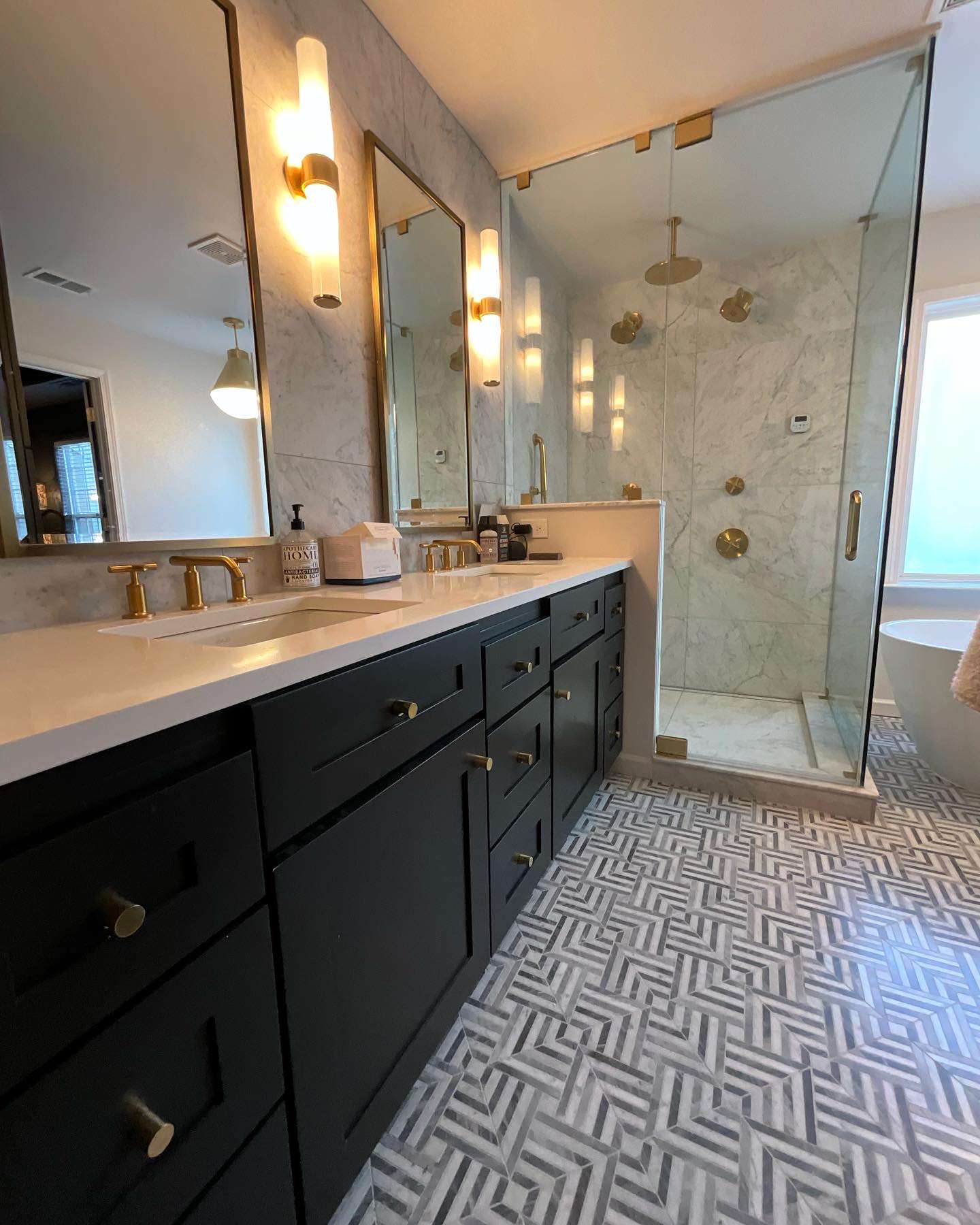 Master Bathroom and Fireplace