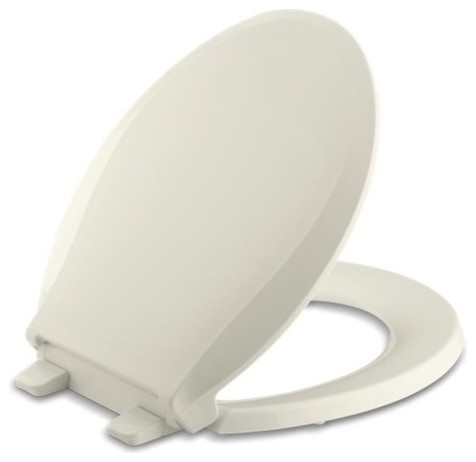 Kohler Cachet Quick-Release With Grip-Tight Round-Front Toilet Seat, Biscuit
