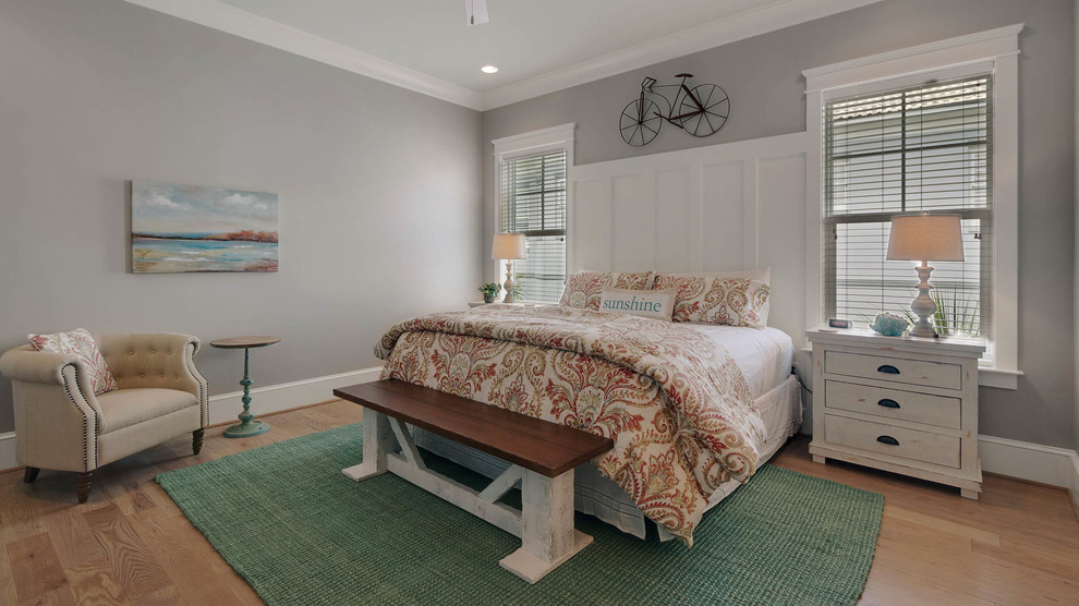 This is an example of a beach style bedroom in Miami.