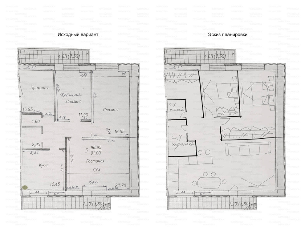 Идеи перепланировки для многокомнатных квартир