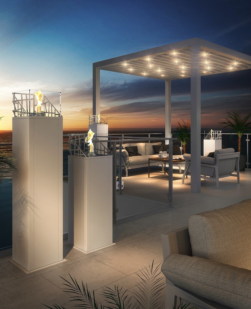 Биокамины  Dubai на терассе