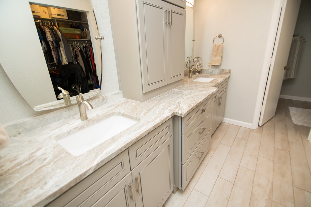 Guest and Master Bath | New Lighting, Cabinets, Countertops & Painting