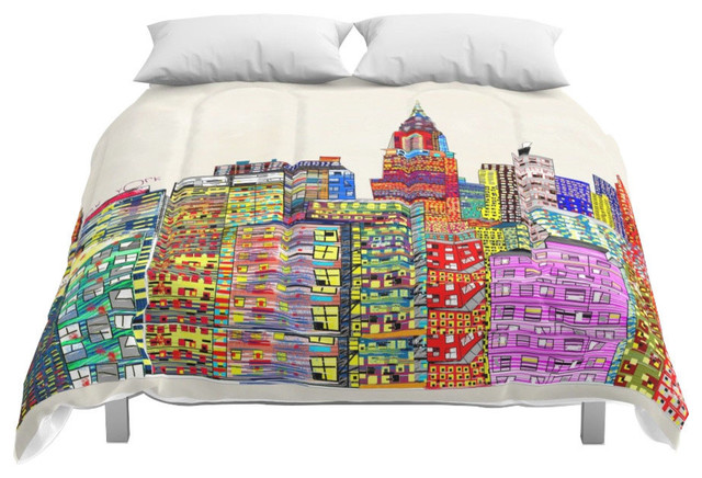 Society6 New York City Skyline Comforter Contemporary