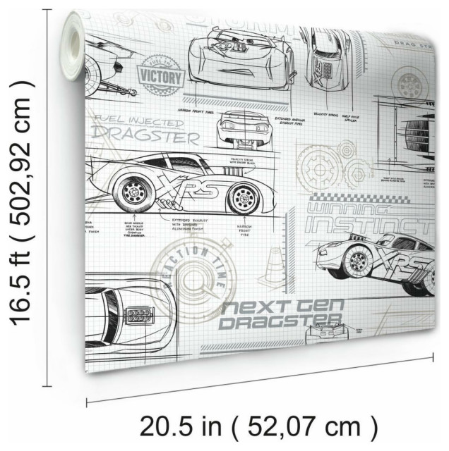 Disney And Pixar Cars Schematic Peel & Stick Wallpaper Peel & Stick — free download
