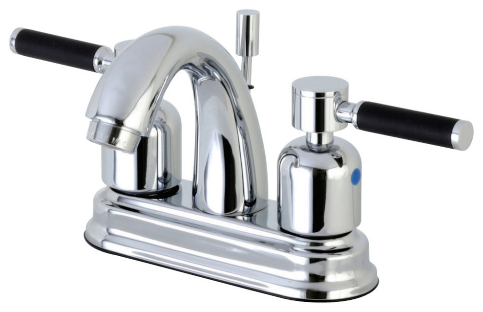 Kingston Brass FB5611DKL 4 in. Centerset Bathroom Faucet, Polished Chrome