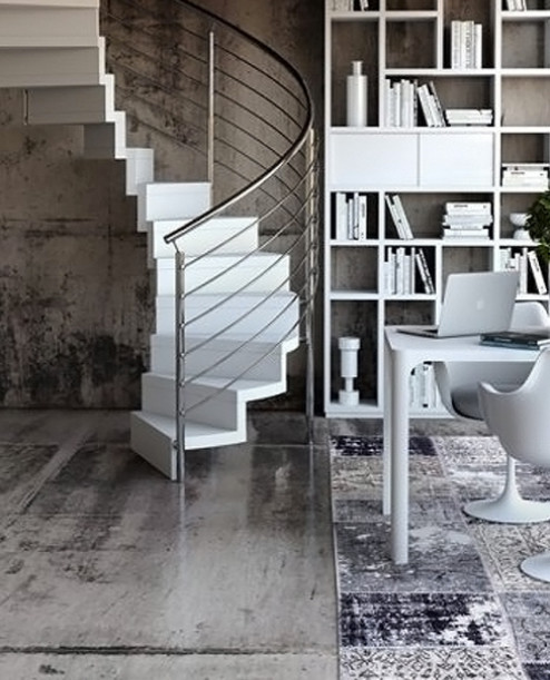 This is an example of a contemporary staircase in Bologna.