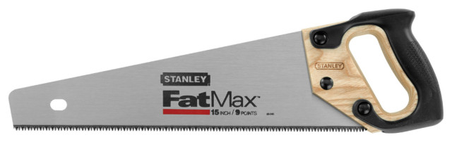 Stanley® 20-045 FatMax® SharpTooth™ Handsaw with Ergonomic Grip, 15" Panel Saw